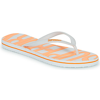 Schuhe Damen Zehensandalen Superdry VINTAGE VEGAN FLIP FLOP Orange / Weiß