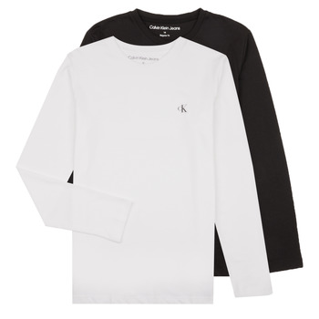 Vêtements Garçon T-shirts manches longues Calvin Klein Jeans 2-PACK MONOGRAM TOP LS X2 