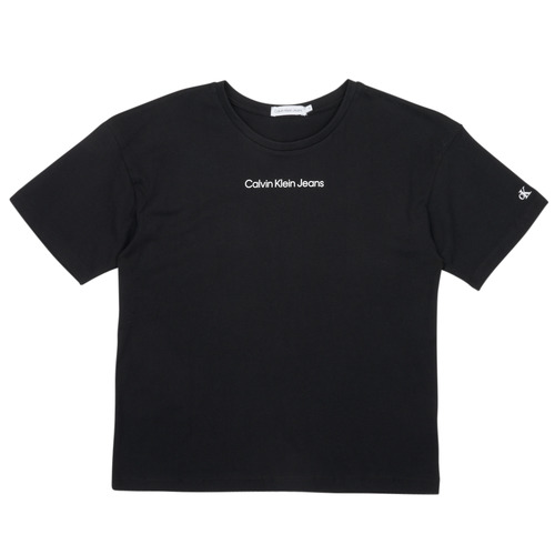 Kleidung Mädchen T-Shirts Calvin Klein Jeans CKJ LOGO BOXY T-SHIRT    
