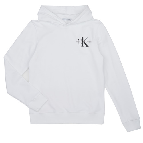 SMALL Sweatshirts HOODIE Kind Kleidung CHF Klein MONOGRAM - Calvin Jeans Weiß