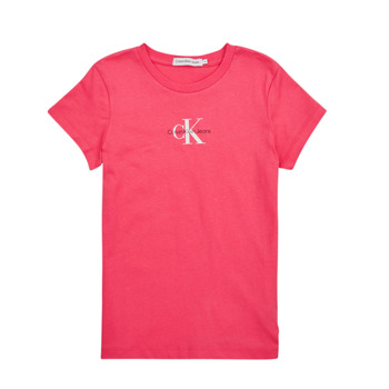 Kleidung Mädchen T-Shirts Calvin Klein Jeans MICRO MONOGRAM TOP  