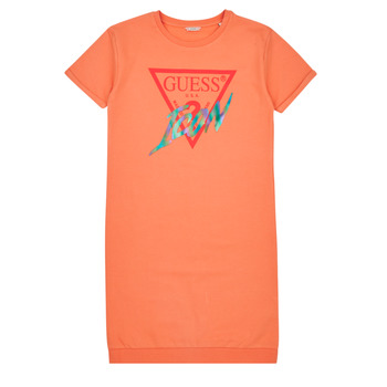 Guess ROLLED UP SLEEVES TERRY DRESS Orange