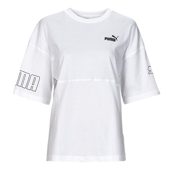 Kleidung Damen T-Shirts Puma POWER COLORBLOCK Weiß