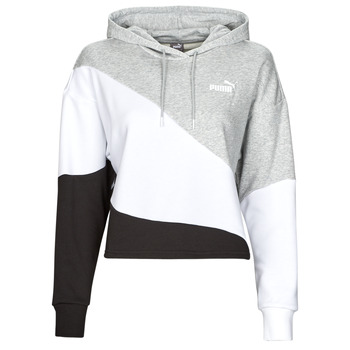 Kleidung Damen Sweatshirts Puma POWER CAT HOODIE Grau / Weiß