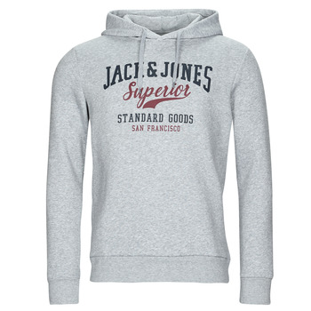 Kleidung Herren Sweatshirts Jack & Jones JJELOGO SWEAT HOOD Grau