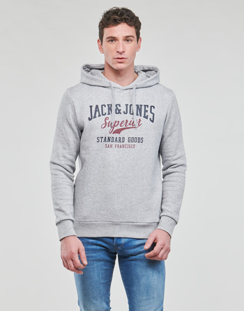 Kleidung Herren Sweatshirts Jack & Jones JJELOGO SWEAT HOOD Grau
