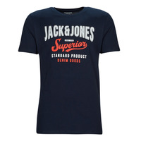 Kleidung Herren T-Shirts Jack & Jones JJELOGO TEE SS O-NECK Marineblau