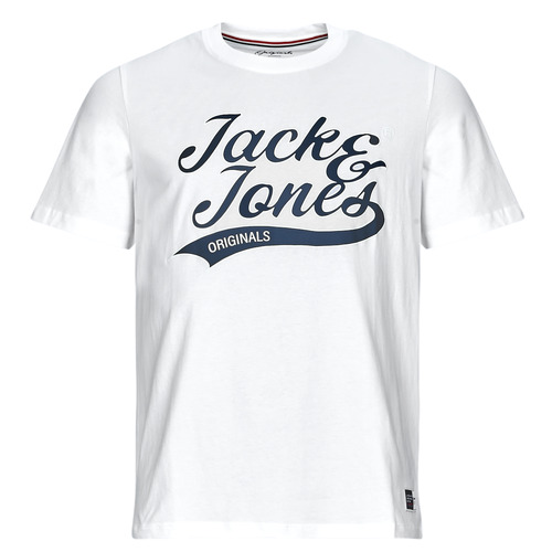 Kleidung Herren T-Shirts Jack & Jones JORTREVOR UPSCALE SS TEE CREW NECK Weiß