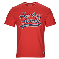 Kleidung Herren T-Shirts Jack & Jones JORTREVOR UPSCALE SS TEE CREW NECK Rot