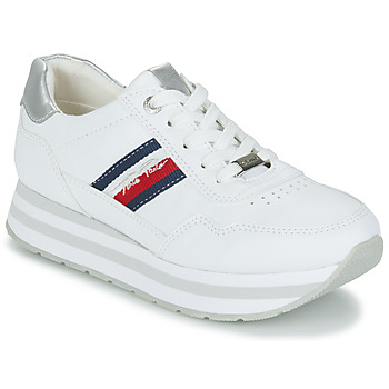 Schuhe Damen Sneaker Low Tom Tailor 5395502 Weiß / Silbrig