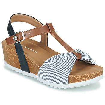 Schuhe Damen Sandalen / Sandaletten Tom Tailor 5397402 Braun, / Blau / Weiß