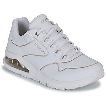 Schuhe Damen Sneaker Low Skechers UNO 2 Weiß / Golden