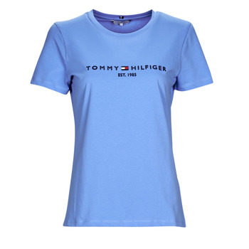 Kleidung Damen T-Shirts Tommy Hilfiger REGULAR HILFIGER C-NK TEE SS Blau