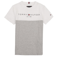 Kleidung Jungen T-Shirts Tommy Hilfiger ESSENTIAL COLORBLOCK TEE S/S Weiß / Grau