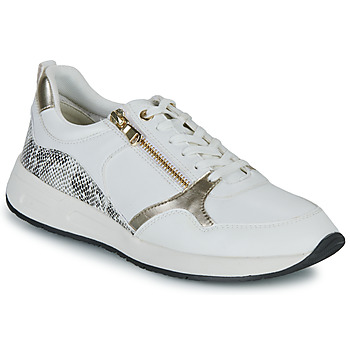 Schuhe Damen Sneaker Low Geox D BULMYA Weiß / Golden