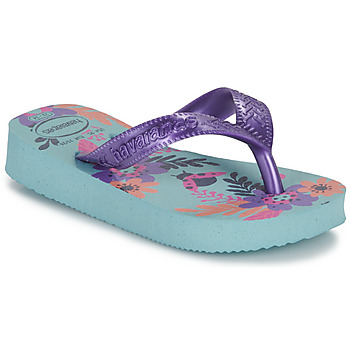 Schuhe Mädchen Zehensandalen Havaianas KIDS FLORES Blau
