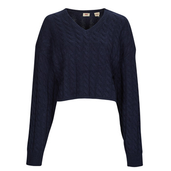 Kleidung Damen Pullover Levi's RAE CROPPED SWEATER Blau / Marineblau