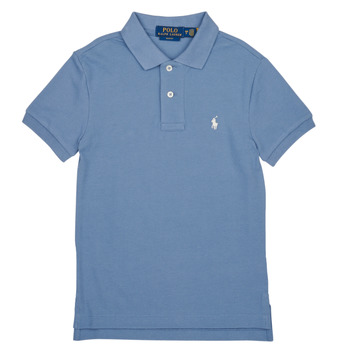 Kleidung Jungen Polohemden Polo Ralph Lauren SLIM POLO-TOPS-KNIT Blau
