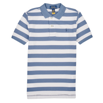 Kleidung Jungen Polohemden Polo Ralph Lauren SSKC M1-KNIT SHIRTS-POLO SHIRT Weiß / Blau
