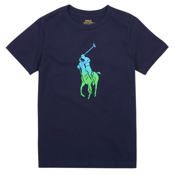Kleidung Jungen T-Shirts Polo Ralph Lauren SS CN M1-KNIT SHIRTS-T-SHIRT Marineblau