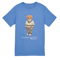 Kleidung Jungen T-Shirts Polo Ralph Lauren SS CN-KNIT SHIRTS Blau