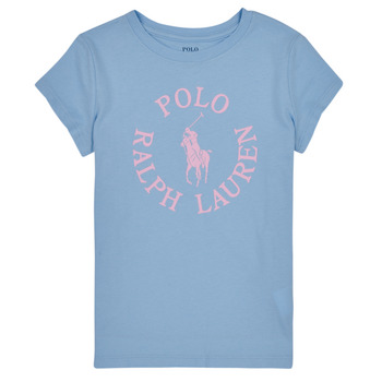 Kleidung Mädchen T-Shirts Polo Ralph Lauren SS GRAPHIC T-KNIT SHIRTS-T-SHIRT Blau