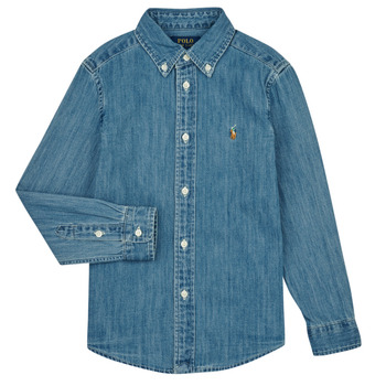 Kleidung Jungen Langärmelige Hemden Polo Ralph Lauren LS BD-TOPS-SHIRT Blau