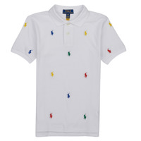 Kleidung Jungen Polohemden Polo Ralph Lauren SSKCM2-KNIT SHIRTS-POLO SHIRT Weiß