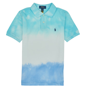 Kleidung Jungen Polohemden Polo Ralph Lauren SS CN M4-KNIT SHIRTS-POLO SHIRT Blau