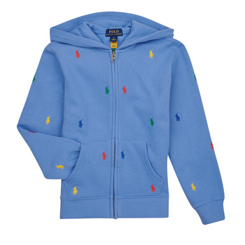 Kleidung Jungen Sweatshirts Polo Ralph Lauren LS FZ HD-KNIT SHIRTS-SWEATSHIRT Blau