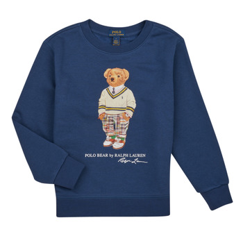 Kleidung Jungen Sweatshirts Polo Ralph Lauren LS CN-KNIT SHIRTS-SWEATSHIRT Marineblau