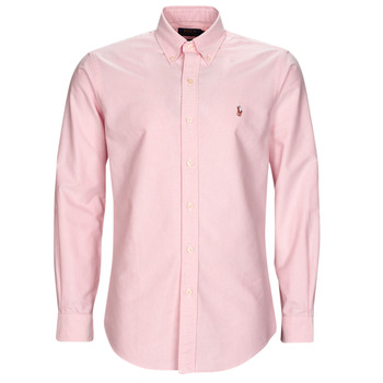 Kleidung Herren Langärmelige Hemden Polo Ralph Lauren CHEMISE COUPE DROITE EN OXFORD Pink