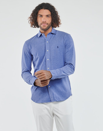 Kleidung Herren Langärmelige Hemden Polo Ralph Lauren CHEMISE COUPE DROITE Blau / Marineblau