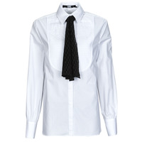 Kleidung Damen Hemden Karl Lagerfeld BIB SHIRT W/ MONOGRAM NECKTIE Weiß