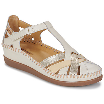 Schuhe Damen Sandalen / Sandaletten Pikolinos CADAQUES Weiß / Golden