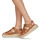 Schuhe Damen Leinen-Pantoletten mit gefloch Betty London CAMELIA Kamel
