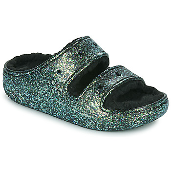 Schuhe Damen Pantoffel Crocs Classic Cozzzy Glitter Sandal Glitzer
