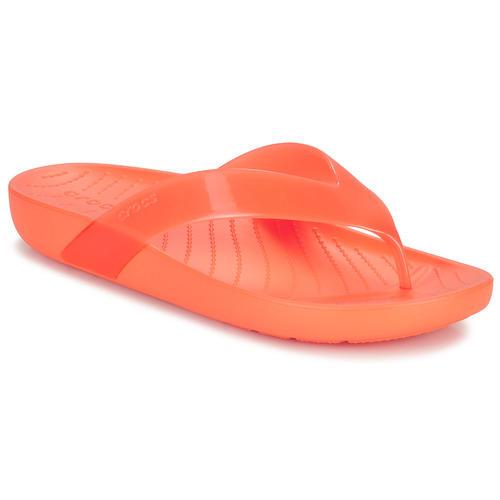 Schuhe Damen Zehensandalen Crocs Crocs Splash Glossy Flip Orange