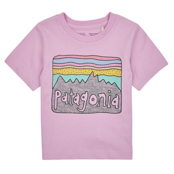 Kleidung Kinder T-Shirts Patagonia Baby Regenerative Organic Certified Cotton Fitz Roy Skies T- Flieder