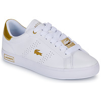 Schuhe Damen Sneaker Low Lacoste POWERCOURT Weiß / Golden