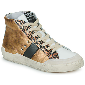 Schuhe Damen Sneaker High Meline NKC1151 Golden