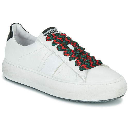 Schuhe Damen Sneaker Low Meline LI193 Weiß / Rot
