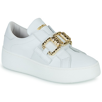 Schuhe Damen Sneaker Low Meline PF1499 Weiß / Golden