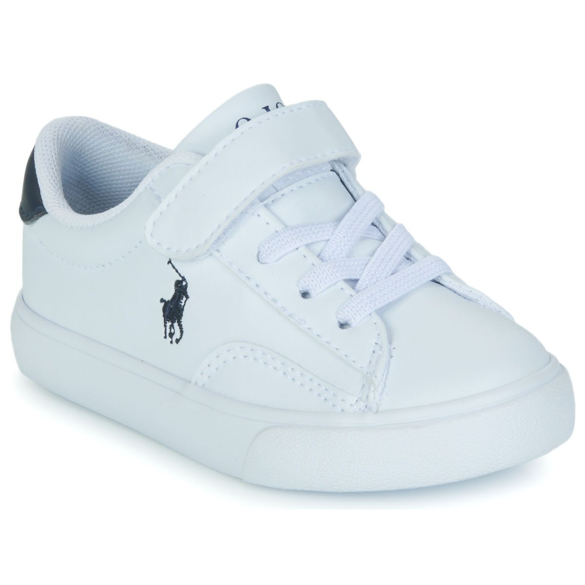 Schuhe Kinder Sneaker Low Polo Ralph Lauren THERON V PS Weiß / Marineblau