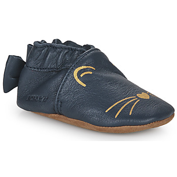Schuhe Mädchen Hausschuhe Robeez GOLDY CAT Marineblau