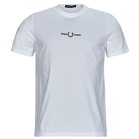 Kleidung Herren T-Shirts Fred Perry EMBROIDERED T-SHIRT Weiß