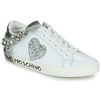 Schuhe Damen Sneaker Low Love Moschino FREE LOVE Weiß / Grau