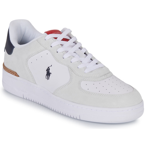 Schuhe Sneaker Low Polo Ralph Lauren MASTERS CRT-SNEAKERS-LOW TOP LACE Weiß / Rot / Marineblau