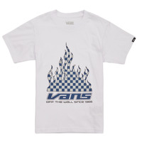 Kleidung Jungen T-Shirts Vans REFLECTIVE CHECKERBOARD FLAME SS Weiß