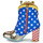 Schuhe Damen Low Boots Irregular Choice STRONGER TOGETHER Blau / Rot / Golden